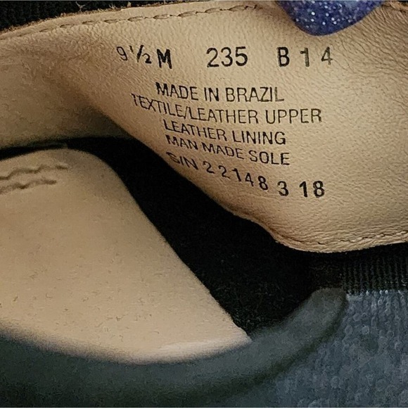 Tory Burch Black Criss Cross Leopard Print Wedge Platform Heels Sandals 9.5 - Picture 12 of 14